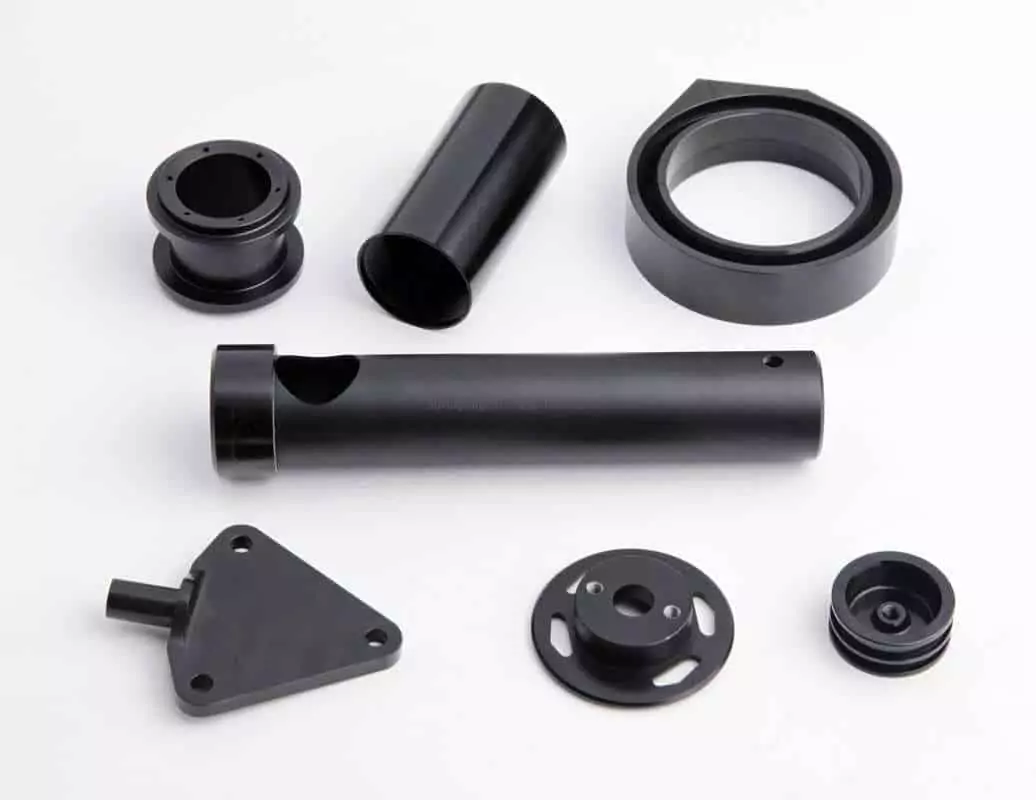 CNC Machining precision black anodised aluminium parts