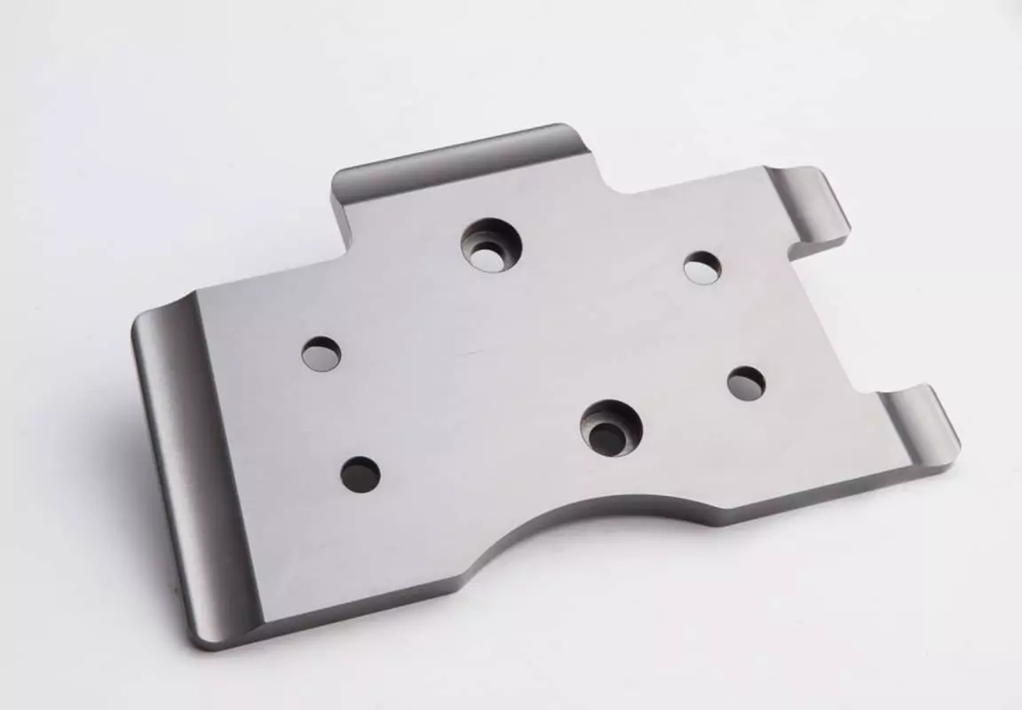 CNC milling and Machining precision aluminium bracket grey anodised