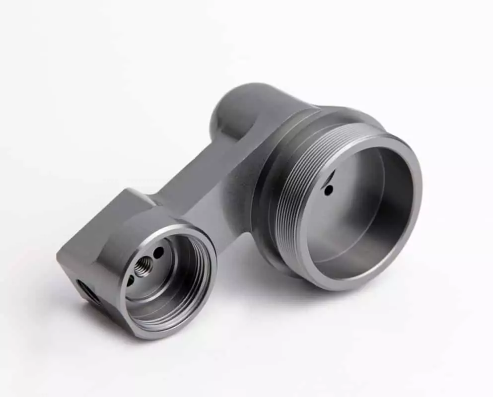 CNC milling and Machining precision aluminium part grey anodised