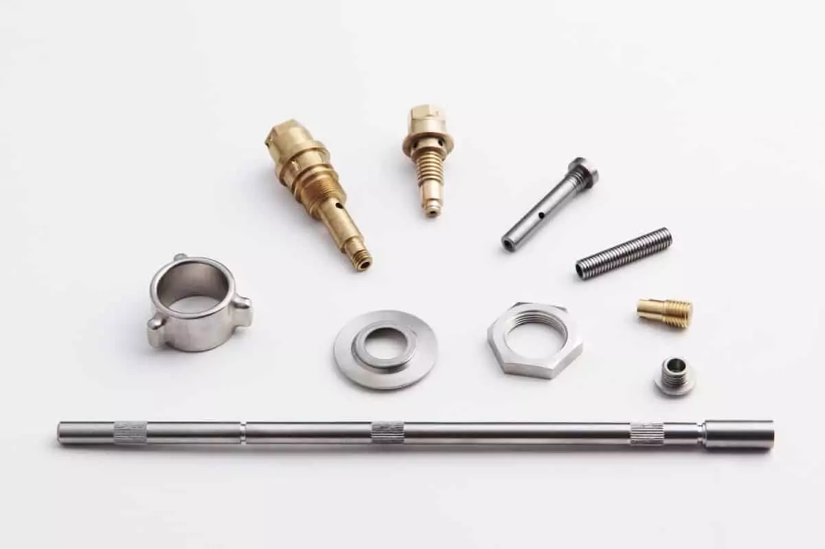 variety of cnc machined parts in different materials