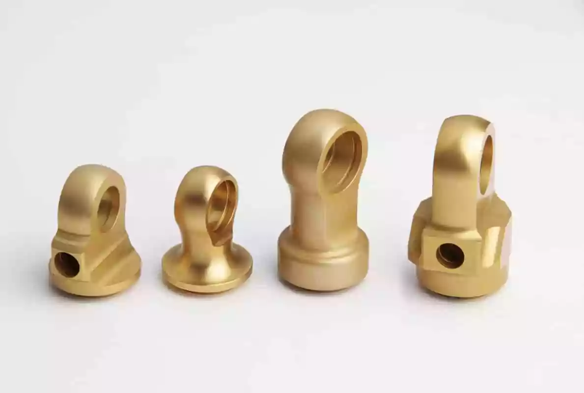 CNC Turned and Machined Gold Anodised precision parts