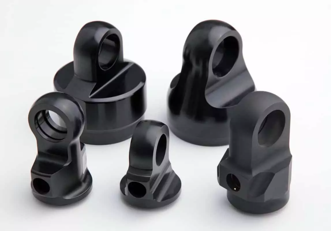 CNC Machining precision black anodised aluminium parts