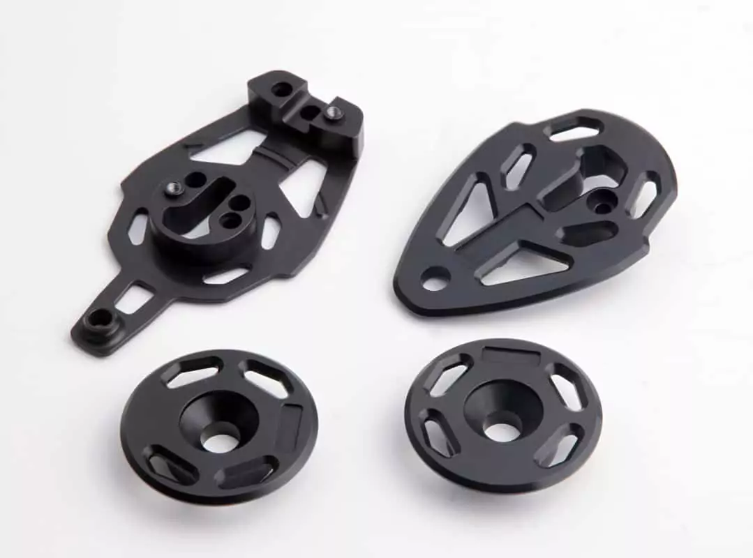 CNC Machining precision black anodised aluminium parts