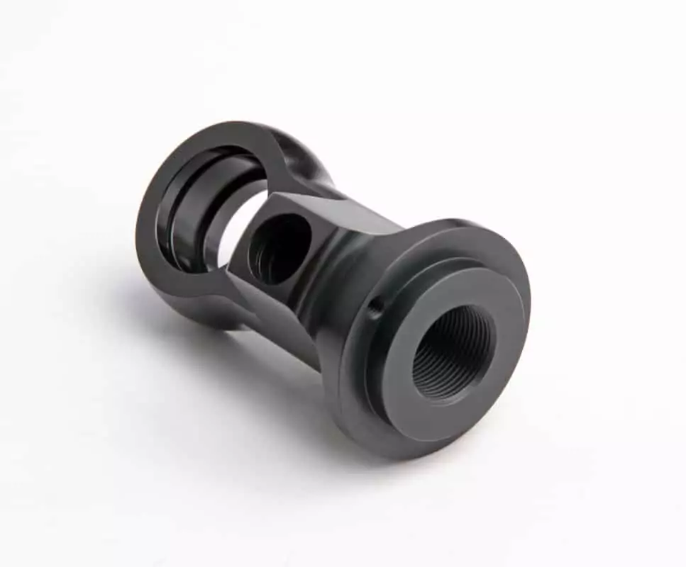 CNC Machining precision black anodised aluminium part